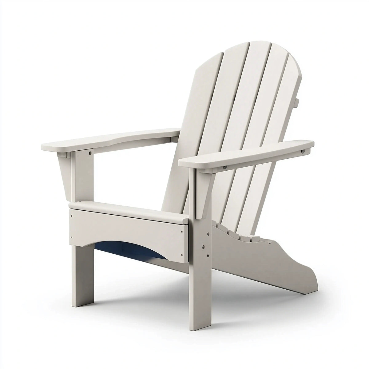 Fauteuil Adirondack 80 x 90 x 95 cm en bois gris clair pour extérieur dossier incliné