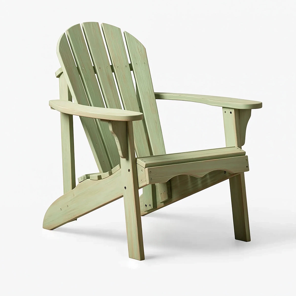 Fauteuil de jardin Adirondack 80 x 90 x 95 cm en bois vert avec accoudoirs
