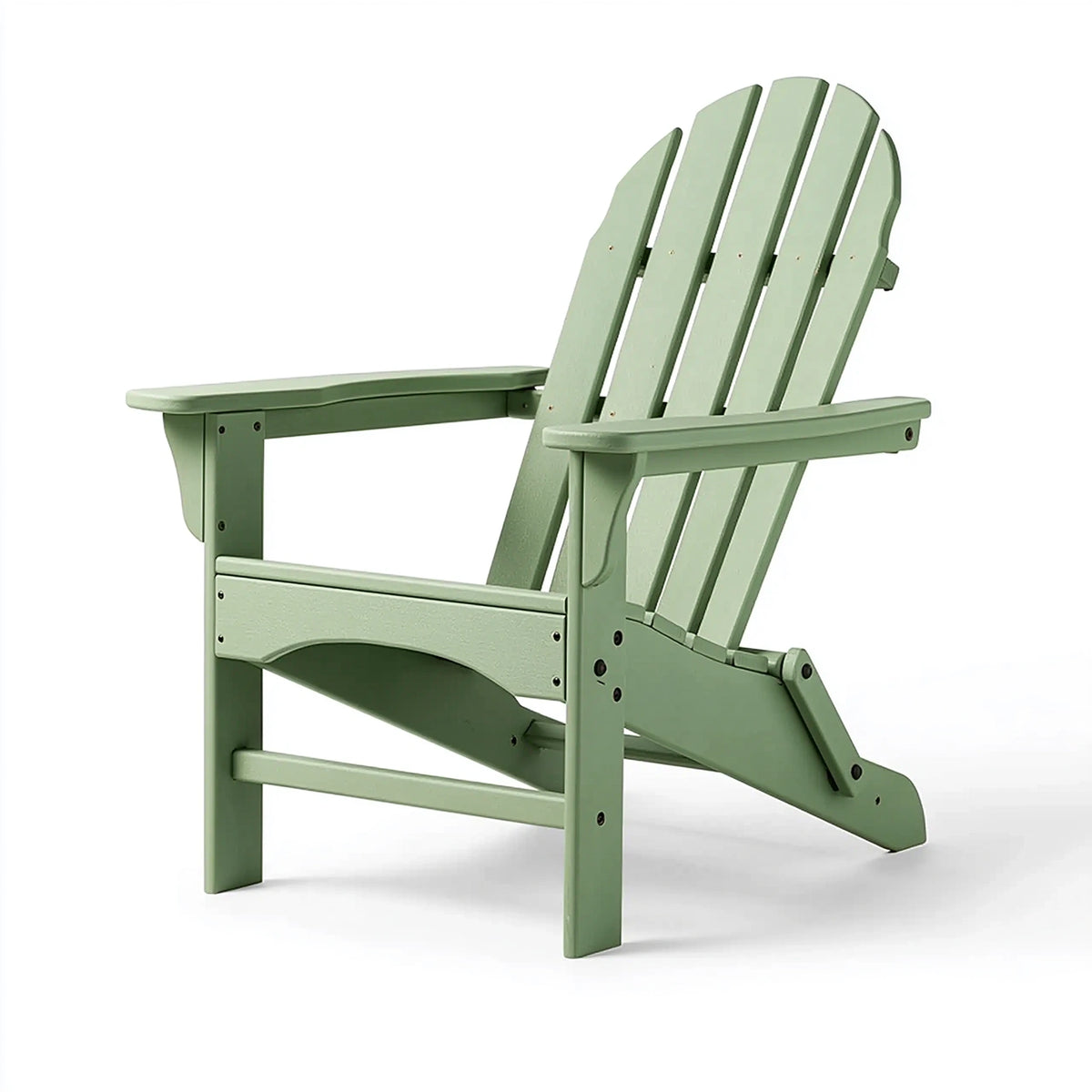 Fauteuil de jardin 79 x 83 x 92 cm en bois vert pliant style Adirondack