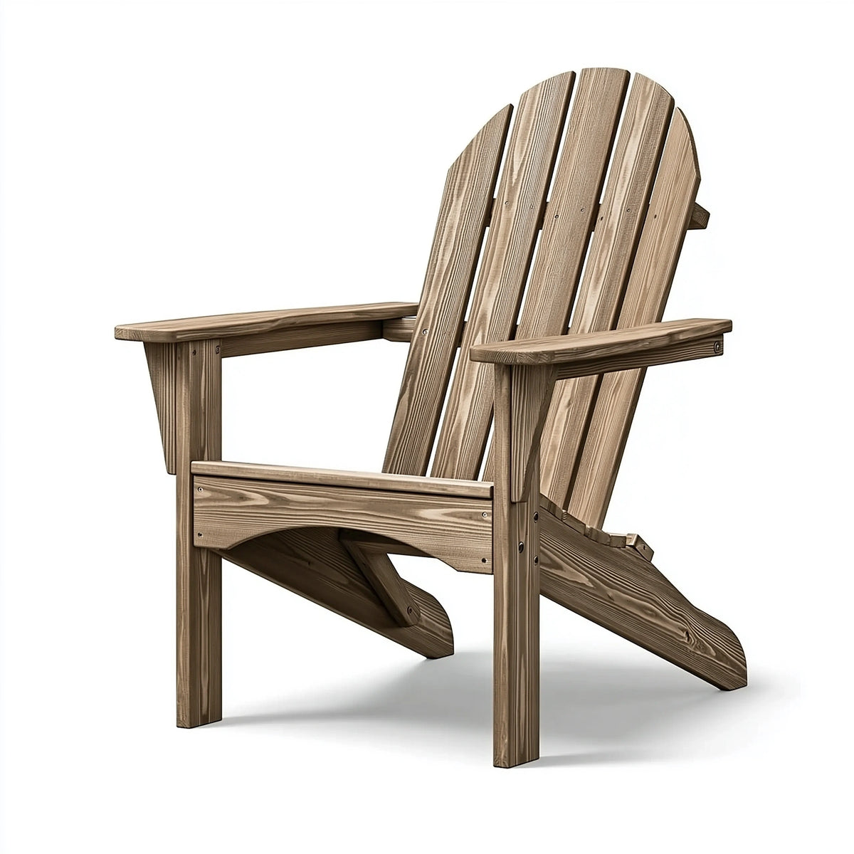 Fauteuil de jardin 78 x 83 x 98 cm en bois marron style Adirondack avec accoudoirs