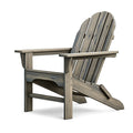 Fauteuil de jardin Adirondack 80 x 95 x 98 cm en bois gris style rustique